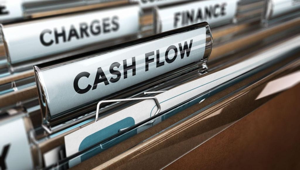 'cash flow' folder marker on file folders