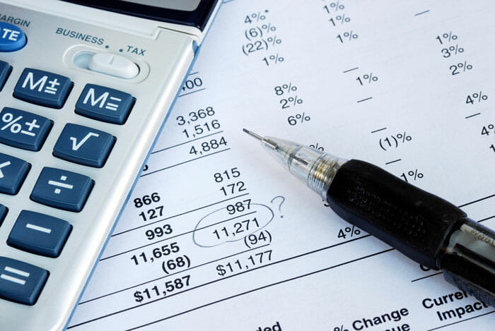 accounting balance sheet, financial statement and calculator